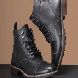 Red Tape Men's Black Derby Boots-image-55