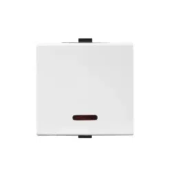 Anchor Roma Plus 2 Module 20 A 1 Way Dura Switch with LED Indicator White 289263-25