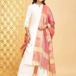 Rangmanch by Pantaloons Pink Plain Dupatta-25