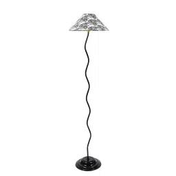 Tucasa TC-117 56 Inch Filigree Design Print Floor Lamp with Metal Base-image-94