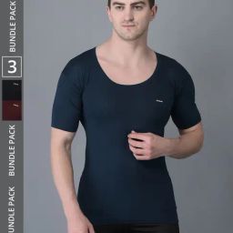 Dollar Bigboss Assorted Cotton Regular Fit Vest - Pack Of 3-picture-20