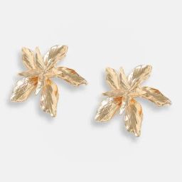 Sohi Gold Plated Designer Stone Casual Stud Earrings image 4
