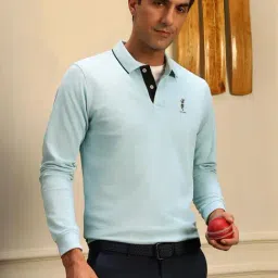 Peter England Blue Regular Fit Printed Sports T-Shirt-picture-25