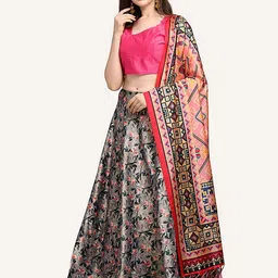 Kaizen TEXO FAB Floral Printed Semi-Stitched Lehenga & Unstitched Blouse With Dupatta-image-13