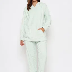 Camey Women Full Sleeve Hooded Winter Night suit-image-83