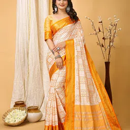 DIVASTRI Bandhani Zari Pure Cotton Bandhani Saree-picture-56