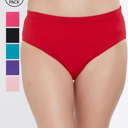 Soie Women Pack Of 6 Solid Classic Hipster Briefs 6FCB-19PACK 1-image-66