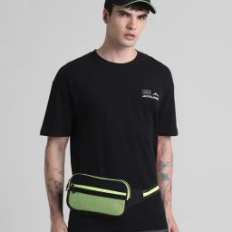 Jack & Jones Jet Black Cotton Boxy Fit Printed T-Shirt-image-94