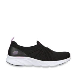 Skechers Women's D'LUX COMFORT-GLOW TIME Black White Casual Slip On Shoe-image-44