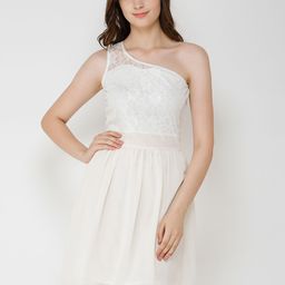 Cation Women White Self Design Fit and Flare Dress-image-71