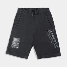Lil Tomatoes Kids Grey Printed Bermuda-picture-49