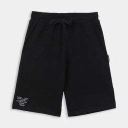 Lil Tomatoes Kids Black Printed Bermuda-image-33