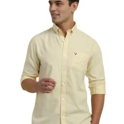 Allen Solly Beige Cotton Slim Fit Shirt-image-92