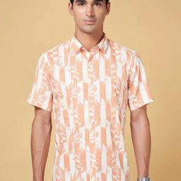Byford by Pantaloons Orange Regular Fit Printed Shirt-picture-18