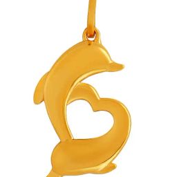 Muthoot Pappachan Swarnavarsham 22Kt Twin Dolphin Pendant-23