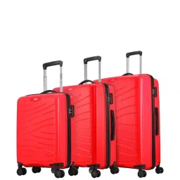 Skybags Fiery Red Textured Hard Trolley Bag Pack of 3 - 55 cms, 67 cms & 79 cms image 1