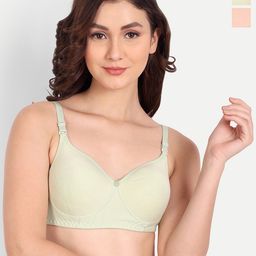 Liigne Pack Of 2 Non-Wired Non Padded Everyday Bra With All Day Comfort-19