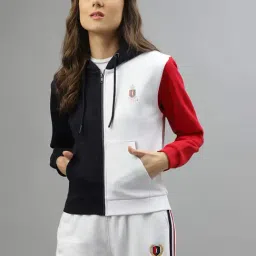 Iconic White & Navy Color-Block Jacket-image-27