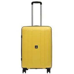 United Colors Of Benetton Wayfarer Yellow Textured Hard Medium Trolley Bag - 67 Cms-28