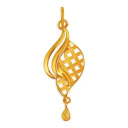 Muthoot Pappachan Swarnavarsham 22Kt Curve Net Pendant Set image 3