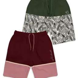 HELLCAT Kids Multi Color Block Shorts (Pack Of 2) image 1