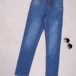 Pantaloons Junior Boys Slim Fit Mid-Rise Low Distress Light Fade Jeans-41