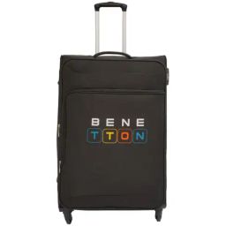 United Colors Of Benetton Macau Black Printed Soft Large Trolley Bag - 78 Cms-32