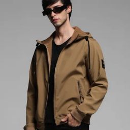 Jack & Jones Brown Polyester Regular fit Solid Hooded Jackets-image-72