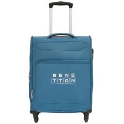 United Colors Of Benetton Macau Blue Printed Soft Cabin Trolley Bag - 58 Cms-47
