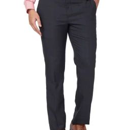 Park Avenue Blue Regular Fit Checks Trousers-image-43