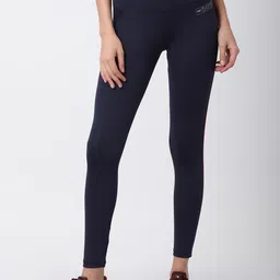 GOLDSTROMS Women Navy Blue Solid Dri Fit Tights-image-26