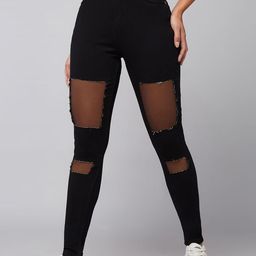 The Roadster Lifestyle Co I Tell Her Everyday No Fade Slim-Fit Ripped Stretchable Jeans-image-2
