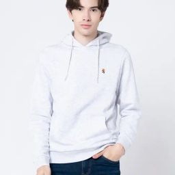 Red Tape Grey Regular Fit Solid Hoodie-35