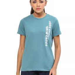 Asics W Graphic SS Green Printed T-Shirt-image-13