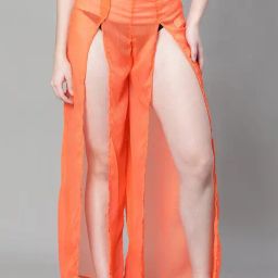 Oxolloxo Orange Polyester Beachwear Pants-image-50