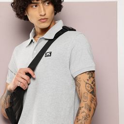 Kook N Keech Brand Logo Detail Pure Cotton Polo Collar T-shirt-image-40
