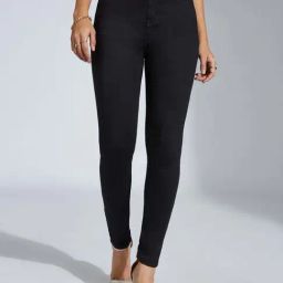 Miss Chase Black Super Skinny High Rise Clean Look Regular Length Stretchable Denim Jeans-image-89