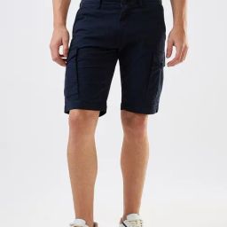 Spykar Blue Cotton Regular Solid Shorts-image-26