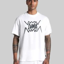 Puma White Cotton Relaxed Fit Printed Sports T-Shirt-image-33