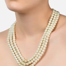 Zaveri Pearls Gold Tone Fusion Wear Multilayered Pearls Necklace-ZPFK10490-34