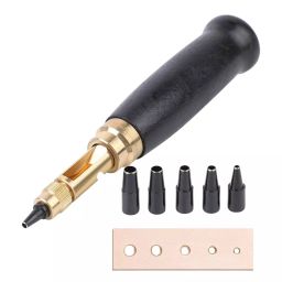 Mnuizu Adjustable Japanese Screw Punch with 6 Tip Size for Sewing, Leather Craft, Paper Craft, Bookbinding, 1H-AMLK-CGBW-image-28