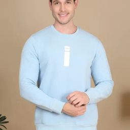Sweet Dreams Bue Surf Regular Fit Plain Sweatshirt-image-59