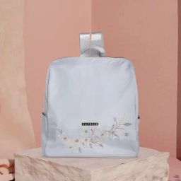 Caprese Faux leather Grey Women Backpack-image-0