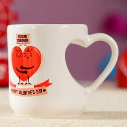 FNP White & Red Ceramic Heart Shaped Mug (325ml)-image-28