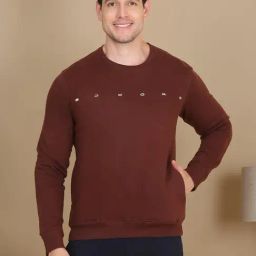 Sweet Dreams Choco Fudge Regular Fit Plain Sweatshirt-picture-44