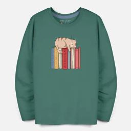 HELLCAT Boys Green Printed Full Sleeves T-Shirt-image-23