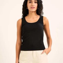 People by Pantaloons Black Plain Top-picture-35