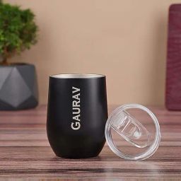 FNP Black Stainless Steel Personalised Double Walled Mug (325ml)-image-10