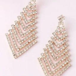 Sohi Gold Plated Designer Stone Party Dangler Earrings-2