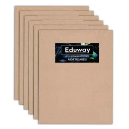EDUWAY 20x25 cm MDF Board Wood Sheet Brown with 4 mm Thickness for Mandala Art, Lippan Art, Resin Art, Craft Projects (Pack of 6)-picture-38